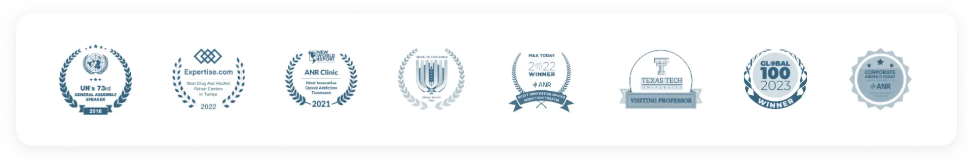 Medical organization badges and recognitions