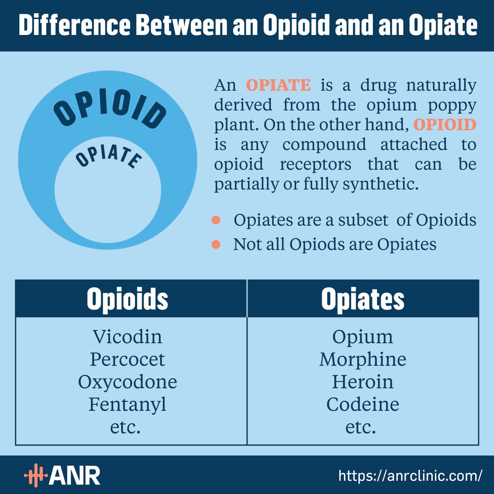 Opioid vs Opiate - Synthetic Pain Medicine Reviewed - ANR Clinic