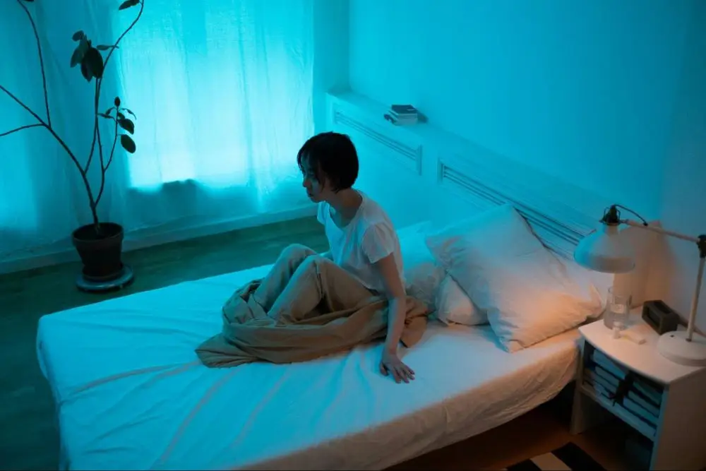 Woman having trouble sleeping