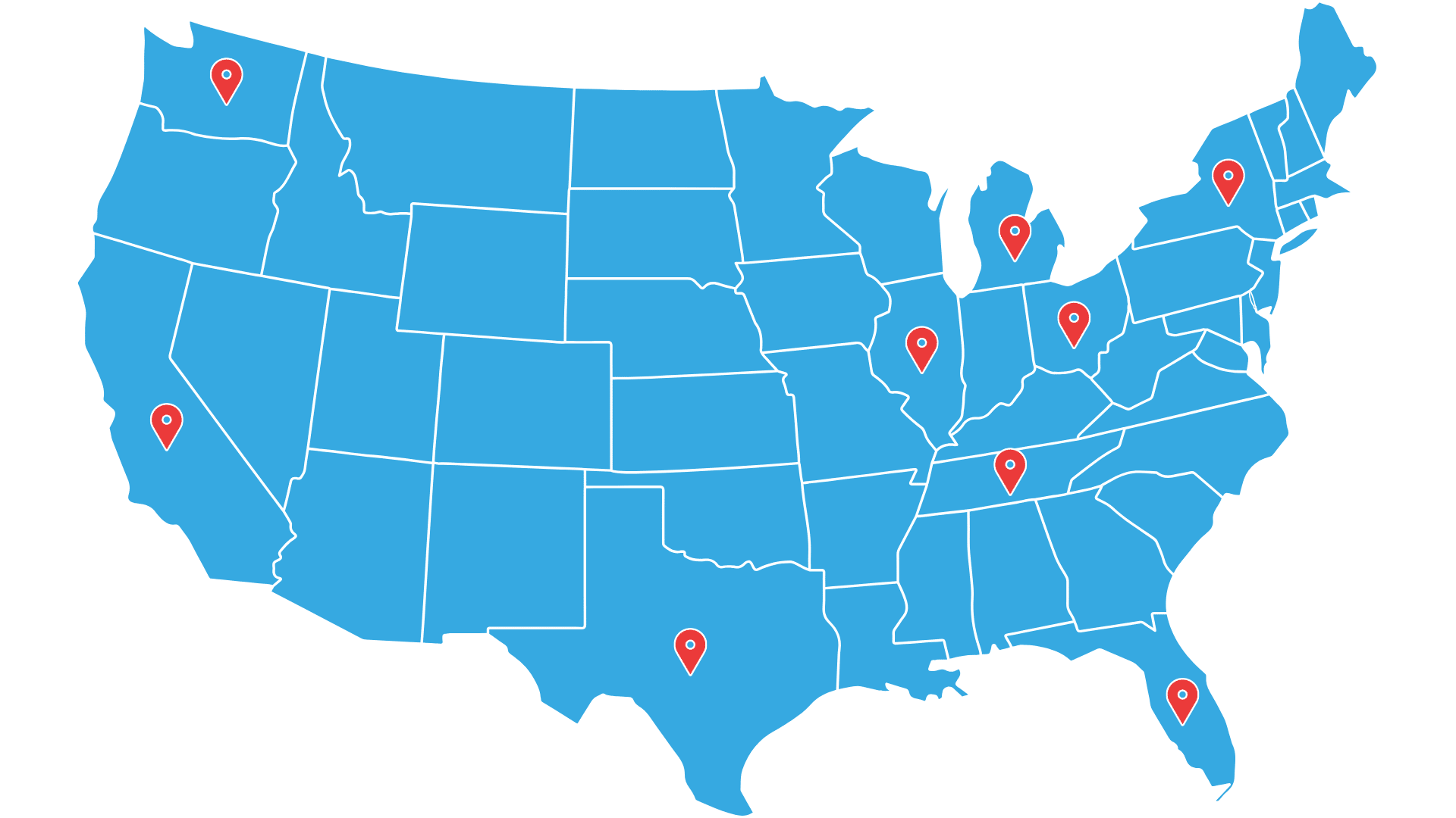 Rapid Detox Locations Across the United States